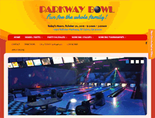 Tablet Screenshot of parkwaybowl.com